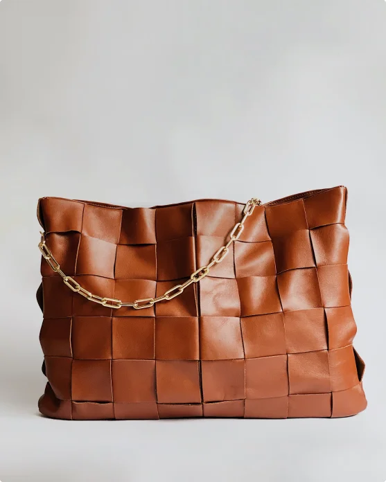 Chocolatte Peach Genuine Leather Bag